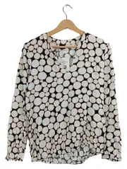 Vorschaubild 1 von Black Label Damen Langarmshirt Gr. 36/S Punkte Schwarz Weiß
