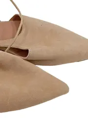 Vorschaubild 4 von Schnürballerinas Damen Faux-Wildleder Cut-Outs Schleife Beige Gr. 40