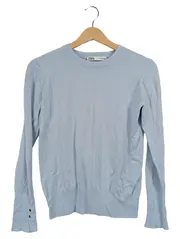 Vorschaubild 1 von Damen Pullover Gr. 38/M Blau Casual Langarm Feinstrick