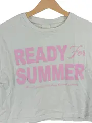 Vorschaubild 3 von Kinder Mädchen Crop T-Shirt Ready for Summer Gr. 156/158 Weiß Rosa