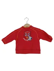 Vorschaubild 1 von Baby Langarmshirt Sweatshirt Gr. 68 Rot Hund Motiv Baumwolle