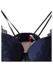 Vorschaubild 3 von Damen BH Push-Up Spitze Dunkelblau Gr. 80C NEU mit Etikett