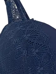 Vorschaubild 2 von Damen BH Push-Up Spitze Dunkelblau Gr. 80C NEU mit Etikett
