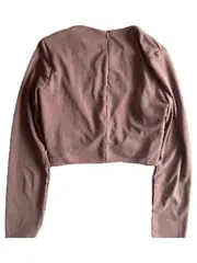Vorschaubild 4 von Damen Elegant Langarm Top gerafft Braun Gr. M 38 Polyester
