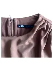 Vorschaubild 3 von Damen Elegant Langarm Top gerafft Braun Gr. M 38 Polyester
