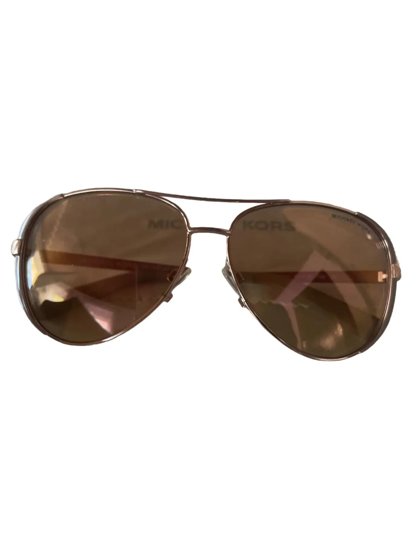 MICHAEL KORS Sonnenbrille Damen Elegant Roségold Metall Pilotenbrille