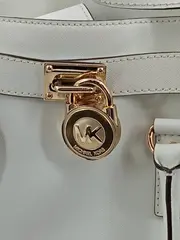 Vorschaubild 5 von Hamilton Henkeltasche Damen Weiß Saffiano Leder Gold