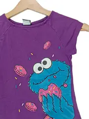 Vorschaubild 2 von Kinder T-Shirt Kurzarm Baumwolle Tiermotiv Lila Gr. 104