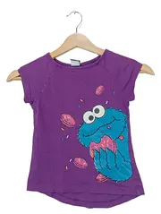 Vorschaubild 1 von Kinder T-Shirt Kurzarm Baumwolle Tiermotiv Lila Gr. 104