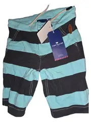 Vorschaubild 2 von Kinder Shorts gestreift Türkis Gr. 110 NEU