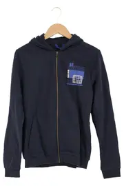 Vorschaubild 1 von Damen Sweatjacke Hoodie Gr. 36/S Blau mit Reißverschluss & Print