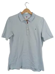 Vorschaubild 1 von Damen Poloshirt Hellblau Gr. M Regular Fit Baumwolle