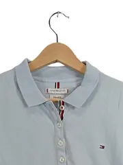 Vorschaubild 2 von Damen Poloshirt Hellblau Gr. M Regular Fit Baumwolle