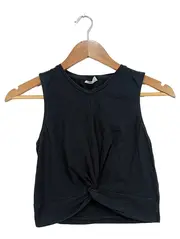 Vorschaubild 1 von Damen Top Gr. 38/M Schwarz mit Knoten Casual Ärmellos