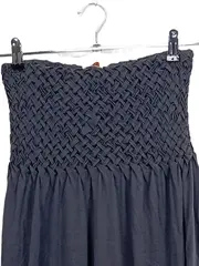 Vorschaubild 2 von Damen Sommerkleid Gr. XS Grau Seide Baumwolle Bandeau