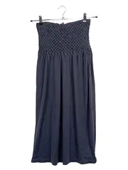 Vorschaubild 1 von Damen Sommerkleid Gr. XS Grau Seide Baumwolle Bandeau