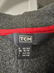 Vorschaubild 5 von TCM Damen Sweatjacke Gr. 42-44 Grau Kapuze Reißverschluss Casual Sportlich