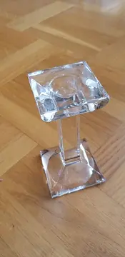 Vorschaubild 1 von Kerzenhalter Glas Modern Transparent 22cm Kerzenständer Elegant