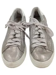 Vorschaubild 2 von Damen Sneaker Low Silber Metallic-Look Schnürschuhe Gr. 39