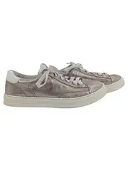 Vorschaubild 1 von Damen Sneaker Low Silber Metallic-Look Schnürschuhe Gr. 39