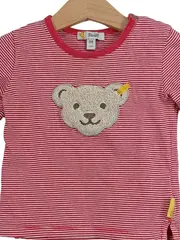 Vorschaubild 3 von Baby Langarmshirt Gr. 68 Rosa Gestreift Teddybär Applikation