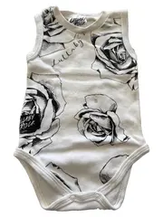 Vorschaubild 1 von Baby Body Gr. 62 Weiß Rosen Muster 0-3 Monate