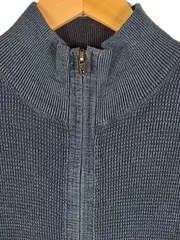 Vorschaubild 4 von Strickjacke Herren Gr. L Blau Reißverschluss Baumwolle