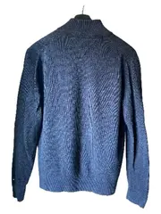 Vorschaubild 2 von Strickjacke Herren Gr. L Blau Reißverschluss Baumwolle