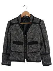Vorschaubild 1 von Damen Blazer Grau Gr. 36/S Klassisch Modern Reißverschluss