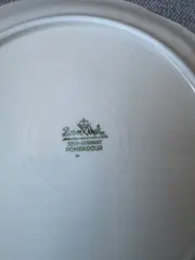 Vorschaubild 4 von Pompadour Essteller Porzellan Rosenmuster Goldrand 19cm