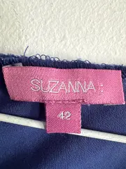Vorschaubild 2 von Damen Bluse Elegant Blau Gr. 42/XL Ärmellos
