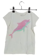 Vorschaubild 1 von Kinder T-Shirt Mädchen Delfin Print Weiß Gr. 104