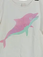 Vorschaubild 2 von Kinder T-Shirt Mädchen Delfin Print Weiß Gr. 104