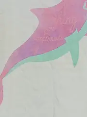 Vorschaubild 3 von Kinder T-Shirt Mädchen Delfin Print Weiß Gr. 104