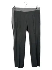Vorschaubild 1 von Damen Stoffhose Gr. 40 Grau Business Zweifarbig Elegant