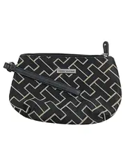 Vorschaubild 1 von Clutch Wristlet Damen Schwarz Beige Monogramm Tasche