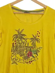 Vorschaubild 4 von Taifun Damen T-Shirt Gelb Gr. 40 L Palmen-Print Maui Beach Casual