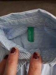 Vorschaubild 6 von Hemd Jungen Gr. 122 Blau Gestreift Langarm