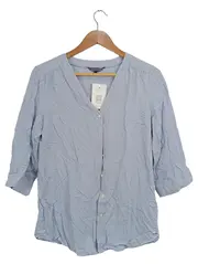 Vorschaubild 1 von Damen Bluse Gr. 6/36 Blau Viskose 3/4-Arm Casual