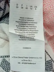 Vorschaubild 4 von Bluse Damen Gr. 36/S Mehrfarbig Casual Ethno Streifen Kurzarm