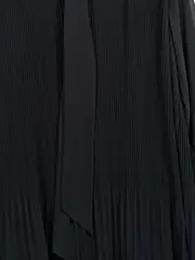 Vorschaubild 2 von Damen Blusenkleid Gr. S (36) Schwarz Elegant mit Schleife & Falten