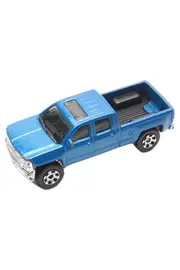 Vorschaubild 1 von 2014 Chevrolet Silverado Spielzeugauto Blau 7.5 cm Pickup Truck