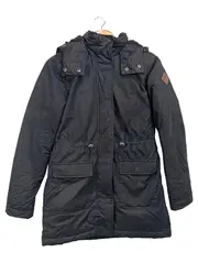 Vorschaubild 1 von Damen Wintermantel Schwarz Gr. 34/XS Kapuze Fellbesatz Streetwear Casual