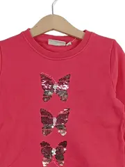 Vorschaubild 2 von Mädchen Pullover Tiermotiv Schmetterling Pailletten Rosa Gr. 110