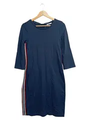 Vorschaubild 1 von EDC Damen Freizeitkleid Gr. 38/M Blau Casual mit Seitenstreifen