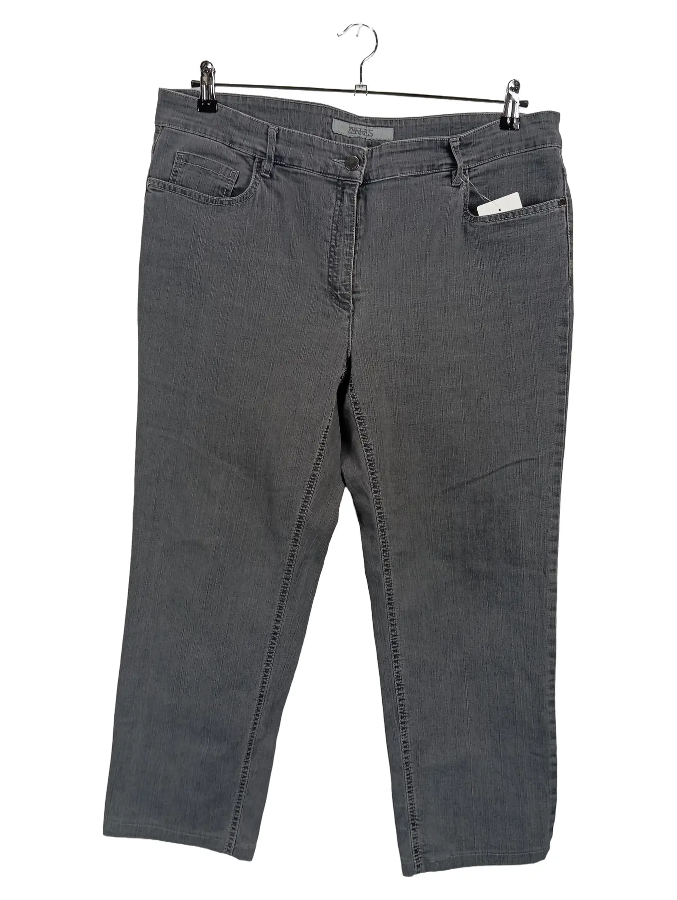 ZERRES Damen Jeans Regular Fit Grau Größe 46 Freizeit Hose