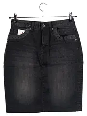 Vorschaubild 1 von EDC Damen Jeansrock Gr. 36 S Schwarz Casual Denim Rock