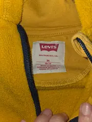 Vorschaubild 2 von Kinder Fleecejacke Kapuzenjacke Gr. 98 Gelb Reißverschluss