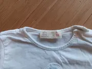 Vorschaubild 3 von Mini Langarmshirt Baby Gr. 68 Weiß Stern Applikation