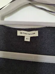 Vorschaubild 3 von Damen Pullover Basic Grau V-Ausschnitt Langarm Gr. 34/XS